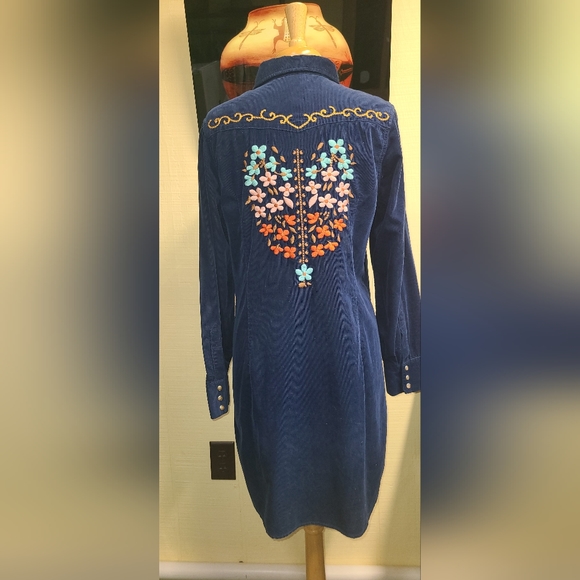 Ivy Jane Blue Western Courderoy Large - Picture 3 of 8